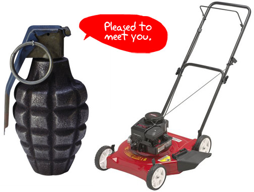 Grenade and mower patent