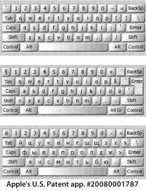 patent application Mac keyboard
